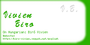 vivien biro business card